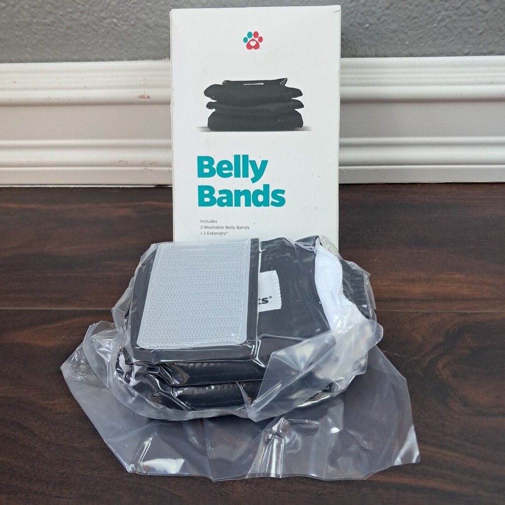 3 Pk Pet Parents Premium Washable Belly Bands Medium for Male Dogs &‎ Extendrs